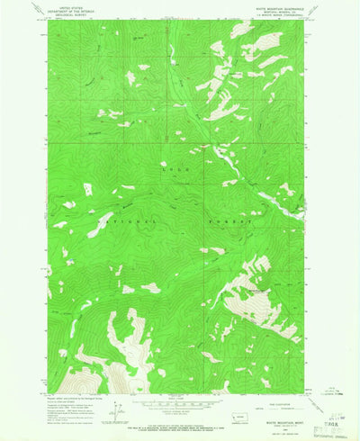 United States Geological Survey White Mountain, MT (1964, 24000-Scale) digital map