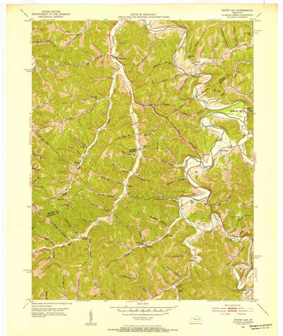 United States Geological Survey White Oak, KY (1951, 24000-Scale) digital map