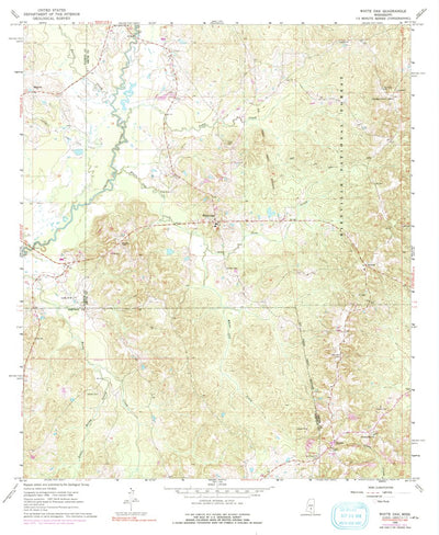 United States Geological Survey White Oak, MS (1968, 24000-Scale) digital map