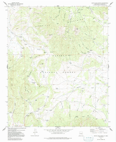 United States Geological Survey White Oaks North, NM (1973, 24000-Scale) digital map