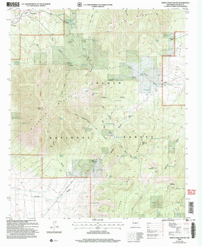 United States Geological Survey White Oaks South, NM (2004, 24000-Scale) digital map