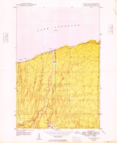 United States Geological Survey White Pine, MI (1949, 24000-Scale) digital map