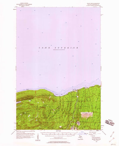 United States Geological Survey White Pine, MI (1956, 62500-Scale) digital map