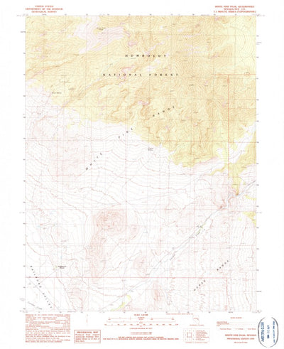 United States Geological Survey White Pine Peak, NV (1990, 24000-Scale) digital map