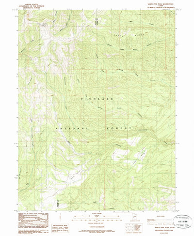United States Geological Survey White Pine Peak, UT (1986, 24000-Scale) digital map