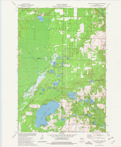 United States Geological Survey White Potato Lake, WI (1973, 24000-Scale) digital map