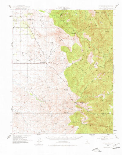 United States Geological Survey White River, CA (1952, 62500-Scale) digital map