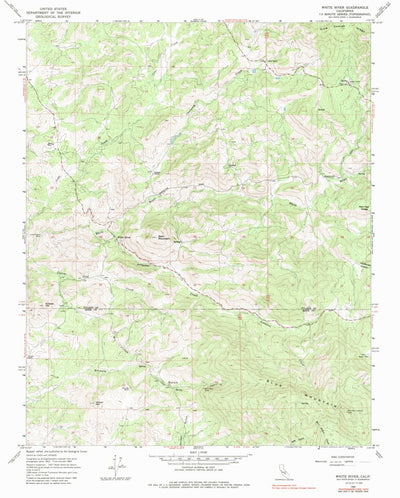 United States Geological Survey White River, CA (1965, 24000-Scale) digital map