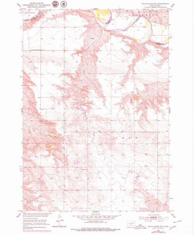 United States Geological Survey White River NE, SD (1951, 24000-Scale) digital map