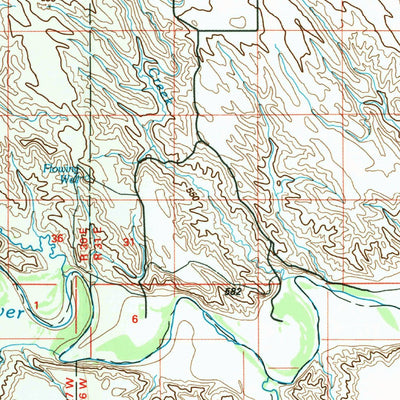 United States Geological Survey White River, SD (1985, 100000-Scale) digital map