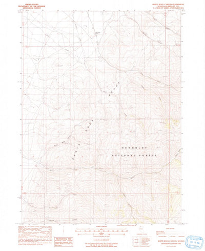 United States Geological Survey White Rock Canyon, NV (1991, 24000-Scale) digital map