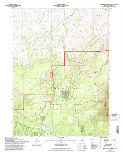 United States Geological Survey White Rock Canyon, WY (1992, 24000-Scale) digital map