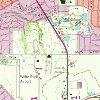 United States Geological Survey White Rock Lake, TX (1957, 24000-Scale) digital map