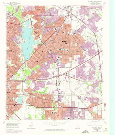 United States Geological Survey White Rock Lake, TX (1958, 24000-Scale) digital map
