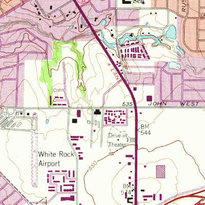 United States Geological Survey White Rock Lake, TX (1958, 24000-Scale) digital map