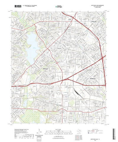 United States Geological Survey White Rock Lake, TX (2022, 24000-Scale) digital map