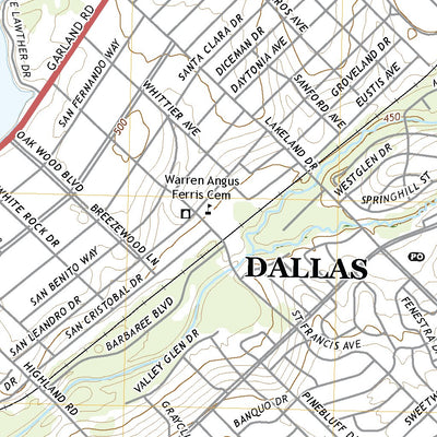 United States Geological Survey White Rock Lake, TX (2022, 24000-Scale) digital map