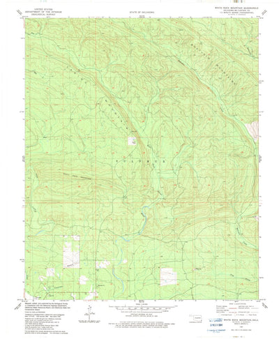United States Geological Survey White Rock Mountain, OK (1982, 24000-Scale) digital map