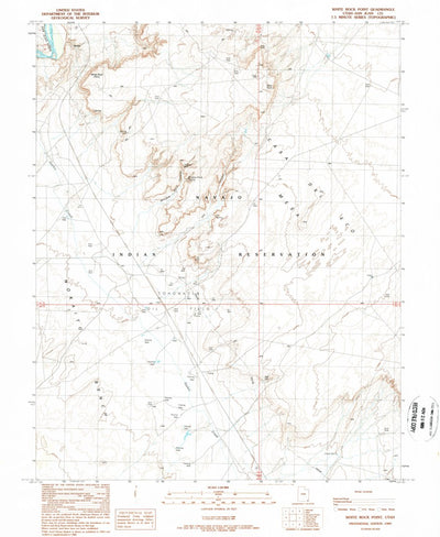 United States Geological Survey White Rock Point, UT (1989, 24000-Scale) digital map