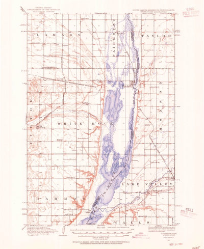 United States Geological Survey White Rock, SD-MN-ND (1915, 62500-Scale) digital map