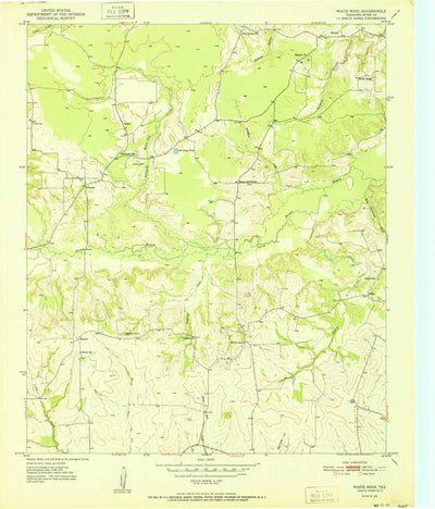 United States Geological Survey White Rock, TX-OK (1951, 24000-Scale) digital map