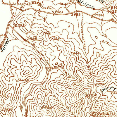 United States Geological Survey White Rocks Mountain, TN-NC (1934, 24000-Scale) digital map