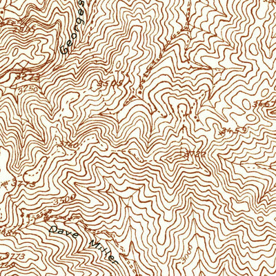 United States Geological Survey White Rocks Mountain, TN-NC (1934, 24000-Scale) digital map