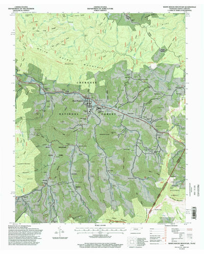 United States Geological Survey White Rocks Mountain, TN-NC (1994, 24000-Scale) digital map