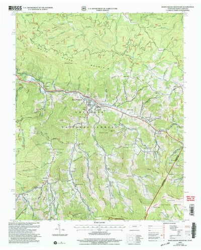 United States Geological Survey White Rocks Mountain, TN-NC (2003, 24000-Scale) digital map