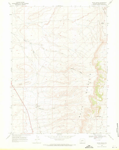 United States Geological Survey White Rocks, WY (1968, 24000-Scale) digital map
