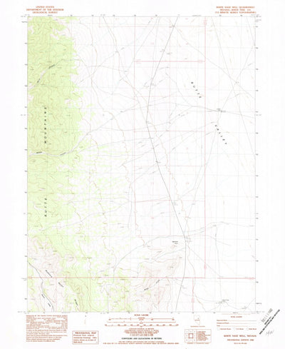 United States Geological Survey White Sage Well, NV (1982, 24000-Scale) digital map