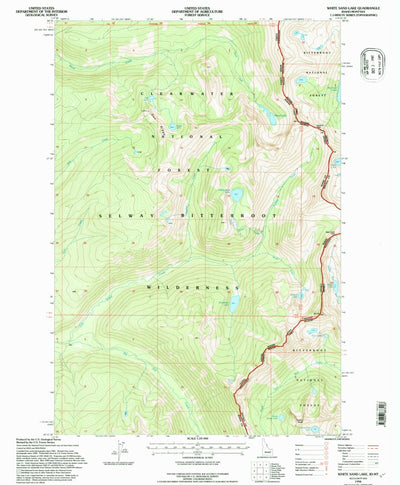 United States Geological Survey White Sand Lake, ID-MT (1994, 24000-Scale) digital map