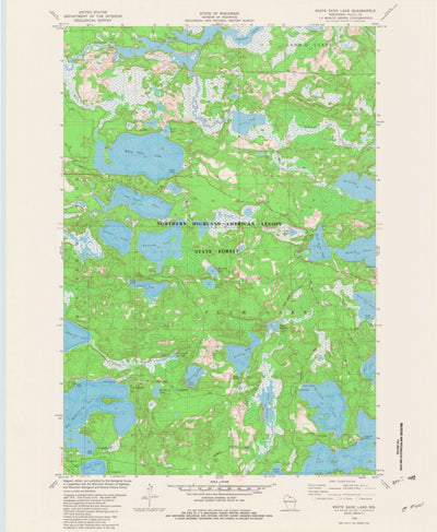 United States Geological Survey White Sand Lake, WI (1981, 24000-Scale) digital map