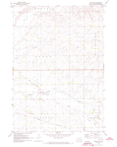 United States Geological Survey White SE, SD (1972, 24000-Scale) digital map