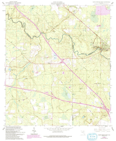 United States Geological Survey White Springs West, FL (1961, 24000-Scale) digital map