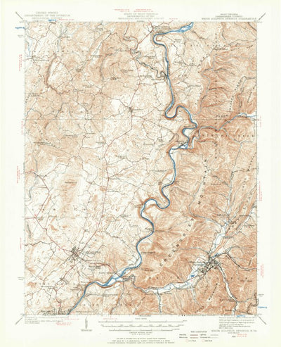 United States Geological Survey White Sulpher Springs, WV-VA (1935, 62500-Scale) digital map