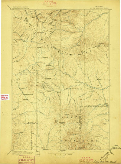 United States Geological Survey White Sulphur Springs E, MT (1897, 250000-Scale) digital map