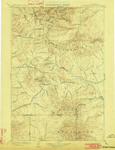 United States Geological Survey White Sulphur Springs E, MT (1902, 250000-Scale) digital map
