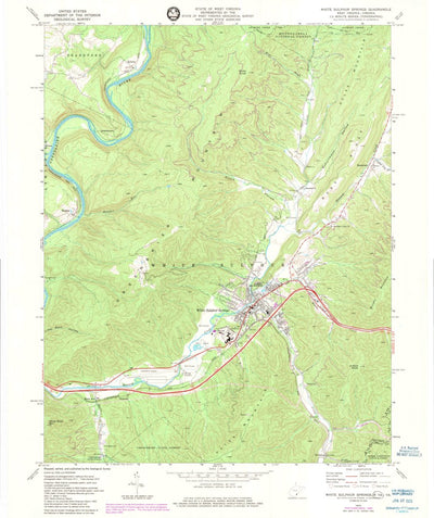United States Geological Survey White Sulphur Springs, WV-VA (1972, 24000-Scale) digital map