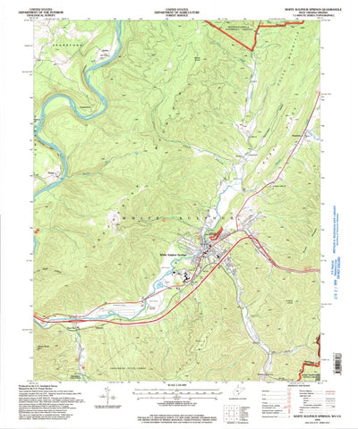 United States Geological Survey White Sulphur Springs, WV-VA (1995, 24000-Scale) digital map