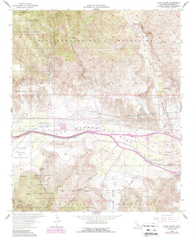 United States Geological Survey White Water, CA (1955, 24000-Scale) digital map