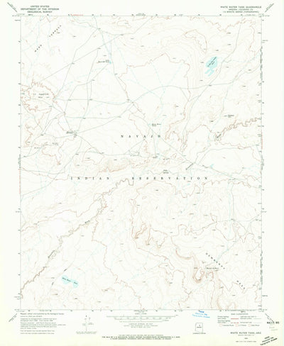 United States Geological Survey White Water Tank, AZ (1969, 24000-Scale) digital map