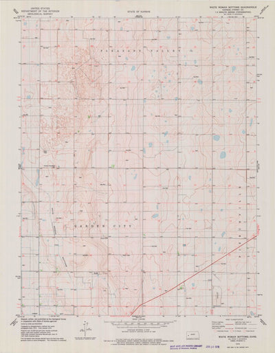 United States Geological Survey White Woman Bottoms, KS (1976, 24000-Scale) digital map