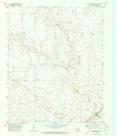 United States Geological Survey Whiteaker Ranch, TX (1971, 24000-Scale) digital map