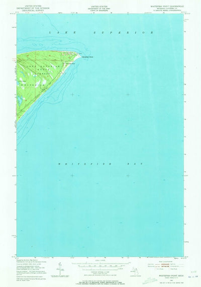United States Geological Survey Whitefish Point, MI (1951, 24000-Scale) digital map