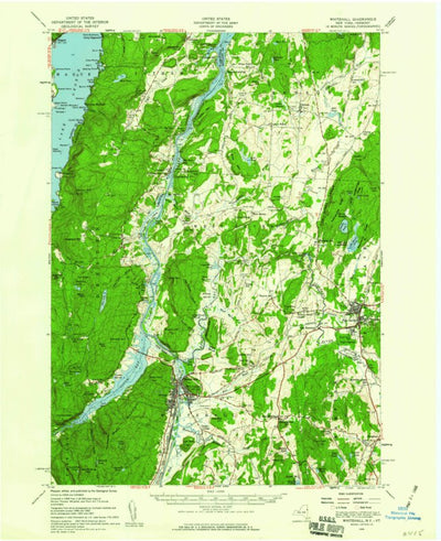United States Geological Survey Whitehall, NY-VT (1950, 62500-Scale) digital map