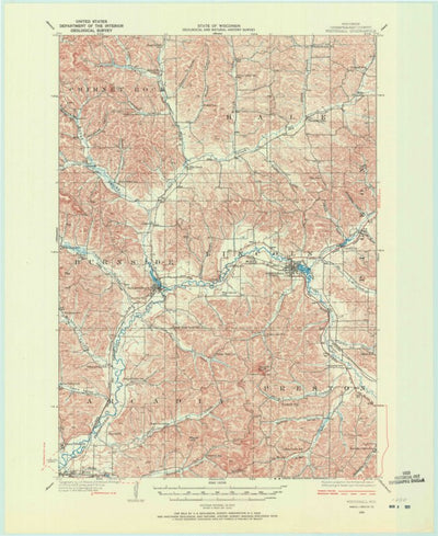 United States Geological Survey Whitehall, WI (1926, 62500-Scale) digital map