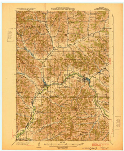United States Geological Survey Whitehall, WI (1929, 62500-Scale) digital map