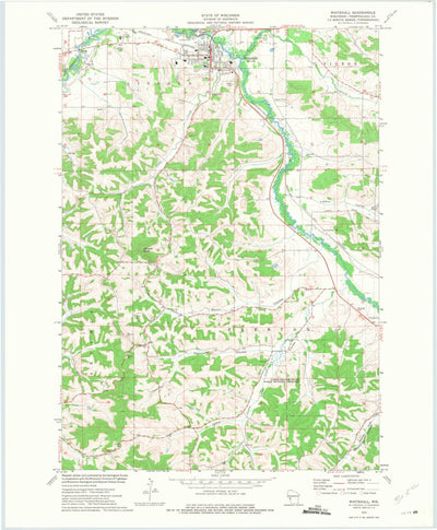 United States Geological Survey Whitehall, WI (1973, 24000-Scale) digital map