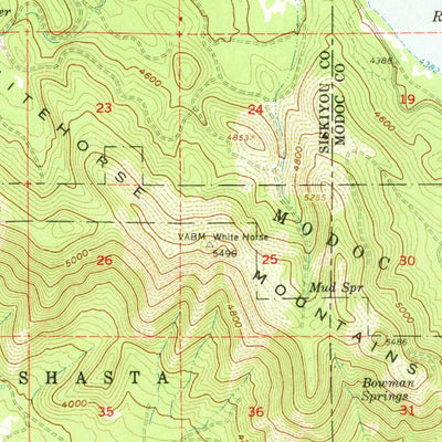 United States Geological Survey Whitehorse, CA (1962, 62500-Scale) digital map